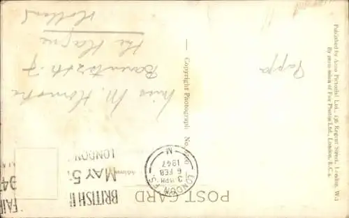 Ak London City England, Trafalgar Square, Nelsons Column