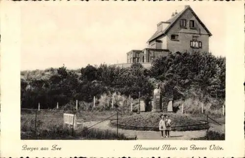 Ak Bergen aan Zee Nordholland Niederlande, Monument Meor, van Reenen Völte