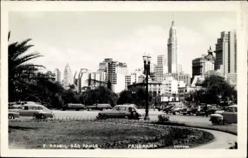 Ak São Paulo Brasilien, Panorama, Autos