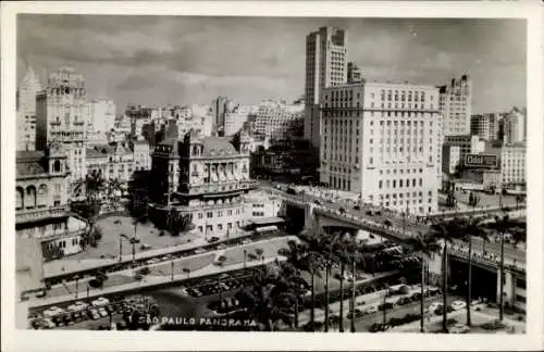 Ak São Paulo Brasilien, Panorama, Brücke