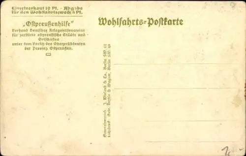 Ak Janowo Iwanken Ostpreußen, Spaziergang unserer Feldgrauen, Ostpreußenhilfe