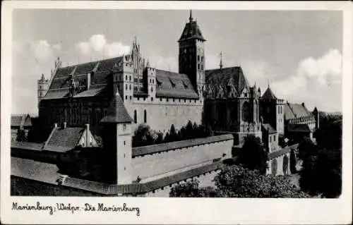 Ak Malbork Marienburg Westpreußen, Die Marienburg, Gesamtansicht