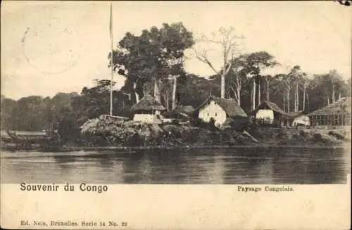 Ak Belgisch-Kongo RD Kongo Zaire, kongolesische Landschaft