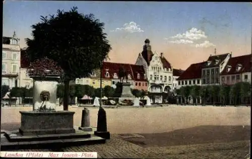 Ak Landau in der Pfalz, Blick auf den Max Josephs Platz