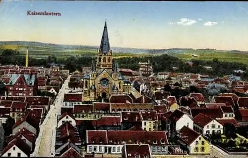 Ak Kaiserslautern in der Pfalz, Panorama, Kirche