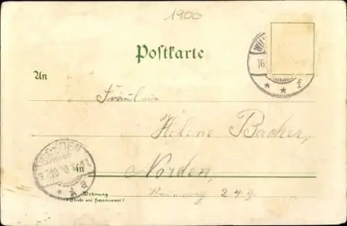 Ak Wilhelmshaven in Niedersachsen, Stationschef Gebäude, Parkanlage