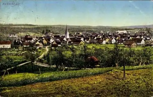 Ak Faurndau Göppingen in Baden Württemberg, Panoramaansicht von Ortschaft und Umgebung