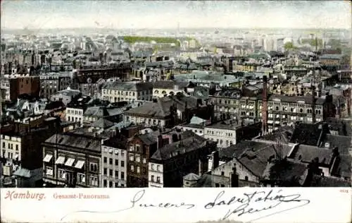 Ak Hamburg Mitte Altstadt, Panorama