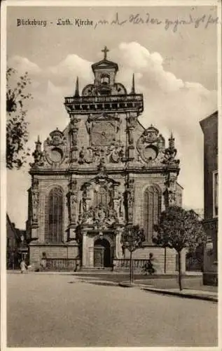 Ak Bückeburg im Kreis Schaumburg, Blick auf die Luth. Kirche