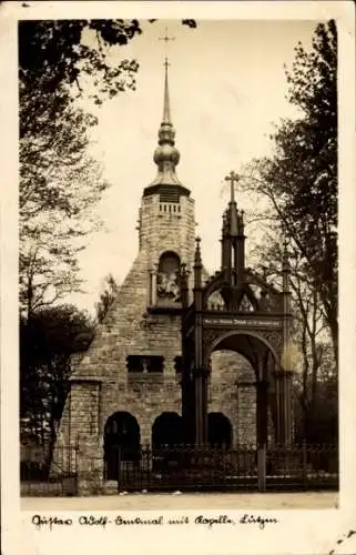 Ak Lützen im Burgenlandkreis, Gustav Adolf Denkmal mit Kapelle