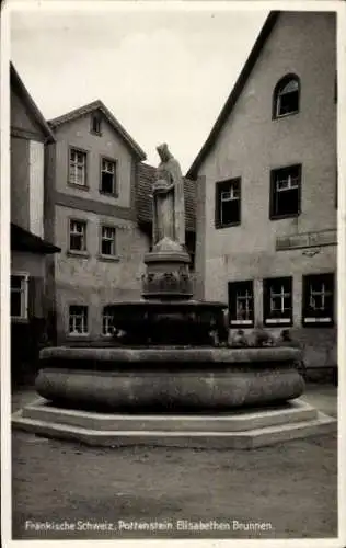 Ak Pottenstein im Kreis Bayreuth Oberfranken, Partie am Elisabethenbrunnen