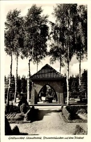 Ak Schmalenbeck Großhansdorf in Schleswig Holstein, Brunnenhäuschen auf dem Friedhof