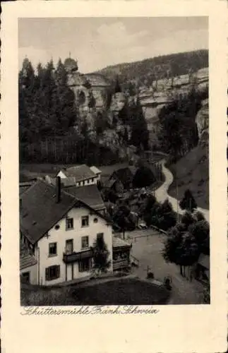 Ak Schüttersmühle Pottenstein im Kreis Bayreuth Oberfranken, Gasthaus von A. Walther