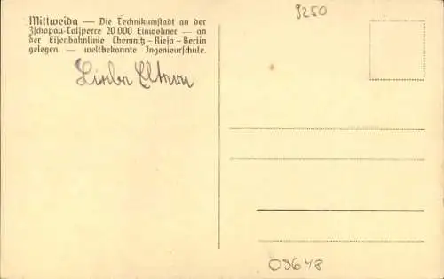 Ak Mittweida in Sachsen, Ingenieurschule, Vorhof, Eingang