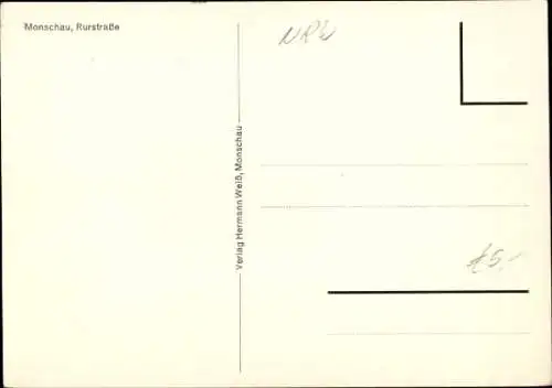 Ak Monschau Montjoie in der Eifel, Rurstraße, Fachwerk