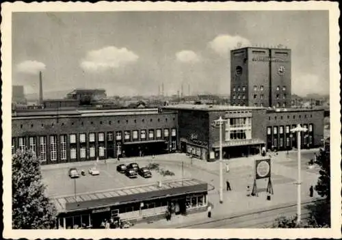 Ak Oberhausen am Rhein, Bahnhofsgebäude