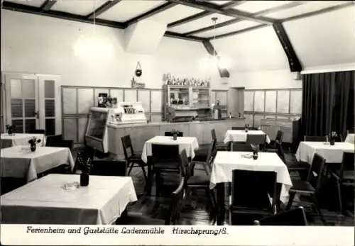 Ak Hirschsprung Altenberg Erzgebirge, Ferienheim und Gaststätte Ladenmühle