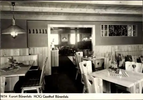 Ak Bärenfels Altenberg im Erzgebirge, HOG Gasthof Bärenfels, Speiseraum