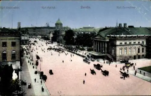 Ak Berlin Mitte, Schloss, Universität, Opernhaus