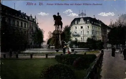 Ak Köln am Rhein, Kaiser Wilhelm-Ring, Kaiser Wilhelm-Denkmal