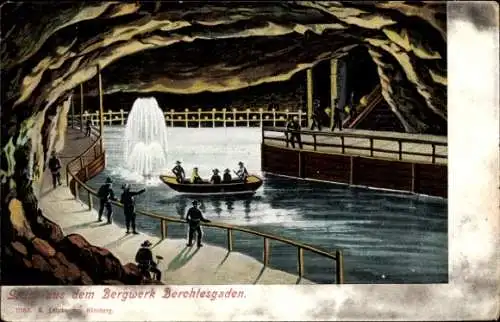 Ak Berchtesgaden in Oberbayern, im Bergwerk