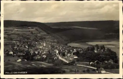 Ak Polle an der Weser, Panorama