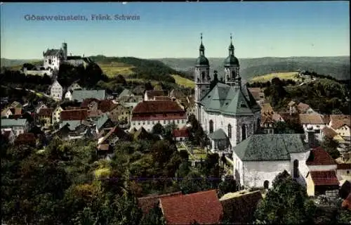 Ak Gößweinstein, Blick zur Kirche