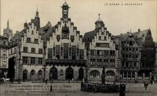 Ak Frankfurt am Main, der Römer, Brunnen