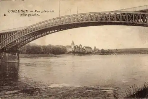 Ak Koblenz am Rhein, Brücke