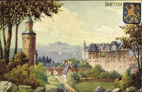 Künstler Ak Rotgeb, Georg, Idstein im Taunus, Burg Etichestein