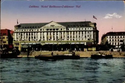 Ak Koblenz, Blick auf das Hotel Bellevue Koblenzer Hof