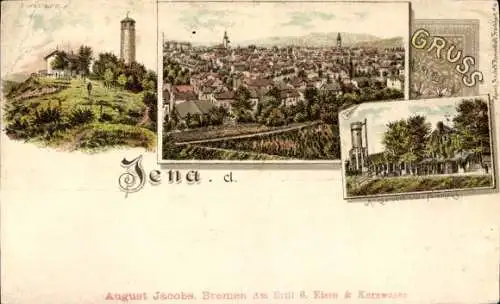 Litho Jena in Thüringen, Gesamtansicht, Turm