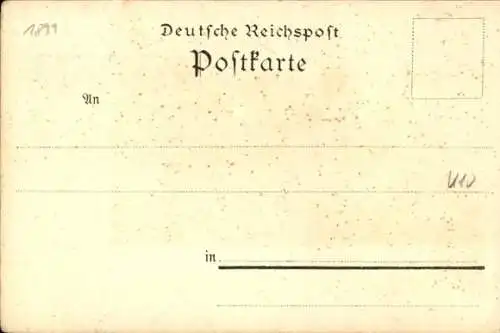 Litho Jena in Thüringen, Paradies, Forsthaus, Kriegerdenkmal