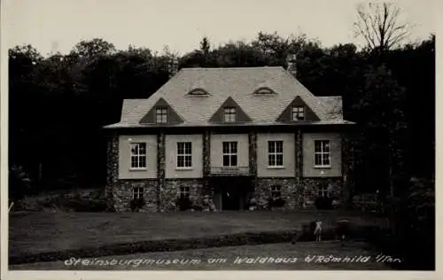 Foto Ak Steinsburg Römhild in der Region Grabfeld Thüringen, Steinsburgmuseum am Waldhaus