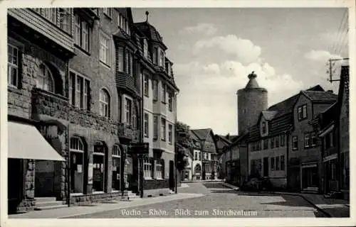 Ak Vacha im Wartburgkreis, Blick zum Storchenturm