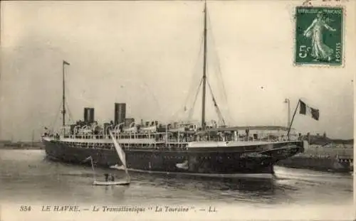 Ak Dampfer La Touraine, CGT, French Line