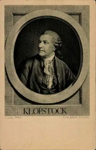 Künstler Ak Jull, J., Portrait des Dichters Friedrich Gottlieb Klopstock