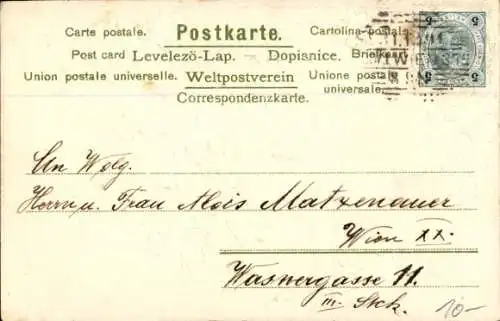 Präge Ak Glückwunsch Neujahr, Jahreszahl 1902, Veilchenblüten