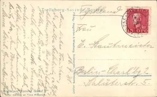 Künstler Ak Wikström, Schwedisches Fährschiff Konung Gustaf V