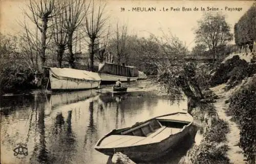 Ak Meulan en Yvelines, Petit Bras de la Seine - Paysage