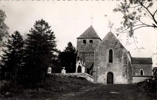 Ak La Genevraye Seine et Marne, Kirche