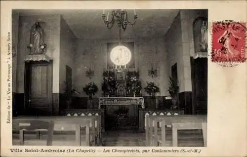 Ak Coulommiers Seine et Marne, Villa Saint Ambroise, Kapelle