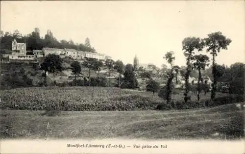 Ak Montfort l'Amaury Yvelines, Vue prise du Val