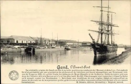 Ak Gand Gent Ostflandern, l'Avant-Port