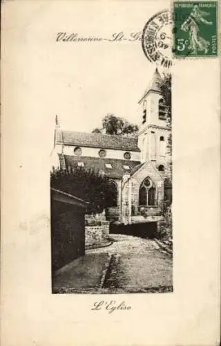 Passepartout Ak Villeneuve Saint Georges Val de Marne, Kirche