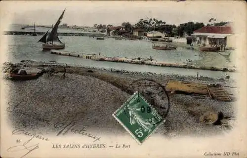 Ak Hyères Var, les Salins, Hafen