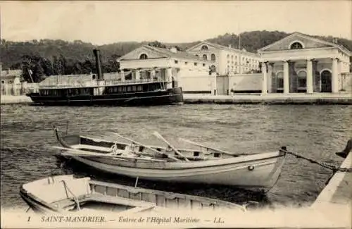 Ak Saint Mandrier sur Mer Var, Entree de l'Hopital Maritime