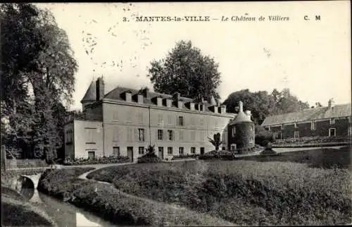 Ak Mantes la Ville Yvelines, Chateau de Villiers