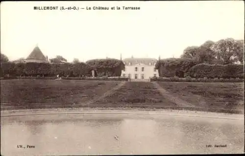 Ak Millémont Yvelines, Schloss, Terrasse