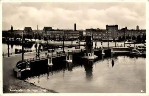 AK Amsterdam Nordholland Niederlande, Berlage-Brücke